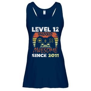 Level 12 Unlocked Awesome Since 2011 12th Birthday Gaming Ladies Essential Flowy Tank