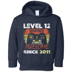 Level 12 Unlocked Awesome Since 2011 12th Birthday Gaming Toddler Hoodie