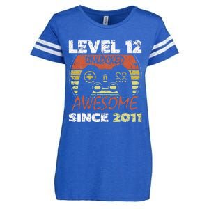 Level 12 Unlocked Awesome Since 2011 12th Birthday Gaming Enza Ladies Jersey Football T-Shirt