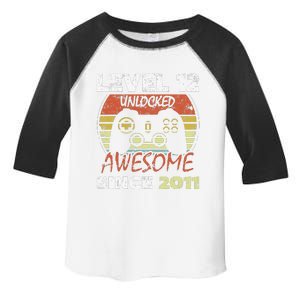 Level 12 Unlocked Awesome Since 2011 12th Birthday Gaming Toddler Fine Jersey T-Shirt