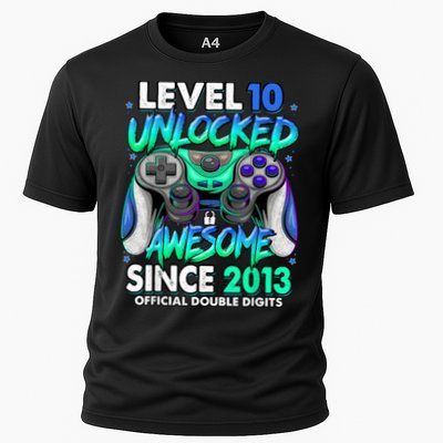 Level 10 Unlocked Awesome Since 2013 10th Birthday Gaming Performance Shirt