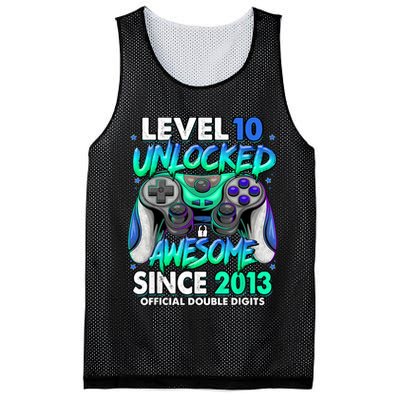 Level 10 Unlocked Awesome Since 2013 10th Birthday Gaming Mesh Reversible Basketball Jersey Tank