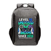 Level 10 Unlocked Awesome Since 2013 10th Birthday Gaming Vector Backpack