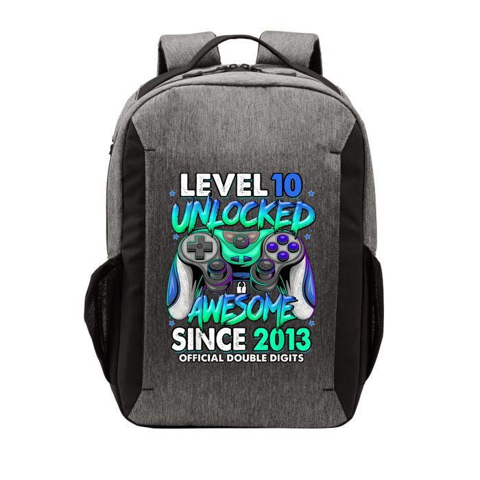 Level 10 Unlocked Awesome Since 2013 10th Birthday Gaming Vector Backpack