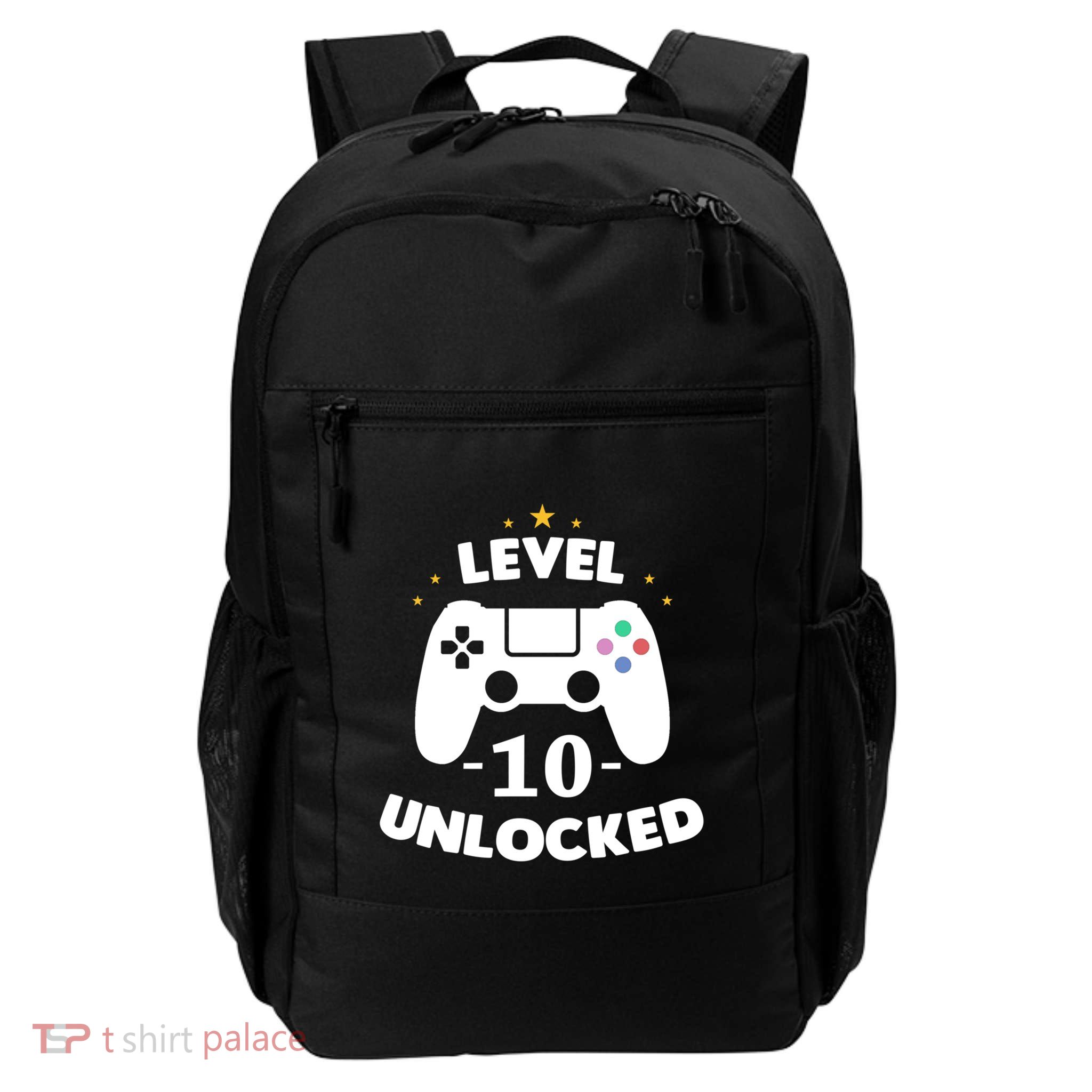 Level 10 Unlocked Video Games 10th Birthday Party Gift Idea Gift Daily Commute Backpack