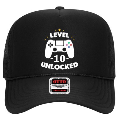 Level 10 Unlocked Video Games 10th Birthday Party Gift Idea Gift Trucker Hat