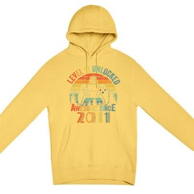 Level 12 Unlocked Video Game 12 Years Old 12th Birthdays Premium Pullover Hoodie