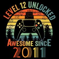 Level 12 Unlocked Video Game 12 Years Old 12th Birthdays Impact Tech Backpack