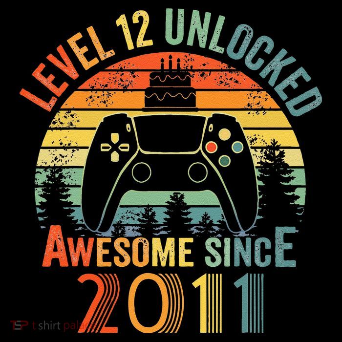 Level 12 Unlocked Video Game 12 Years Old 12th Birthdays 16 in Basic Backpack