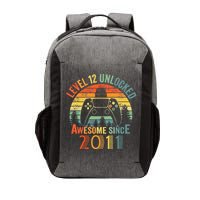 Level 12 Unlocked Video Game 12 Years Old 12th Birthdays Vector Backpack