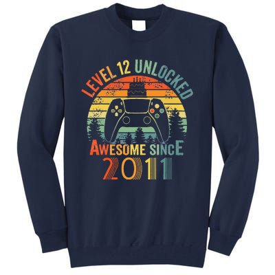 Level 12 Unlocked Video Game 12 Years Old 12th Birthdays Tall Sweatshirt