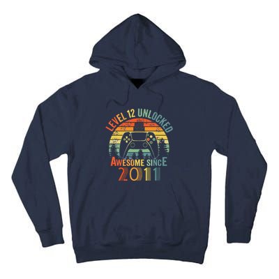 Level 12 Unlocked Video Game 12 Years Old 12th Birthdays Tall Hoodie