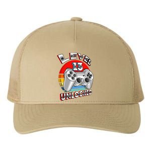 Level 13 Unlocked Matching Video Game 13th Birthday Gift Yupoong Adult 5-Panel Trucker Hat