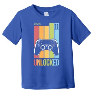 Level 11 Unlocked Funny Video Gamer Birthday Gift Toddler T-Shirt