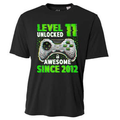 Level 11 Unlocked Video Game 11th Birthday Gamer Boys Cooling Performance Crew T-Shirt