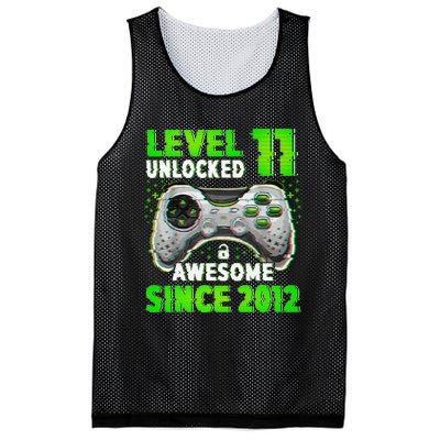 Level 11 Unlocked Video Game 11th Birthday Gamer Boys Mesh Reversible Basketball Jersey Tank