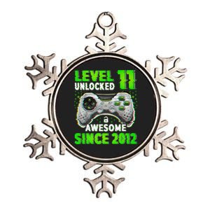 Level 11 Unlocked Video Game 11th Birthday Gamer Boys Metallic Star Ornament