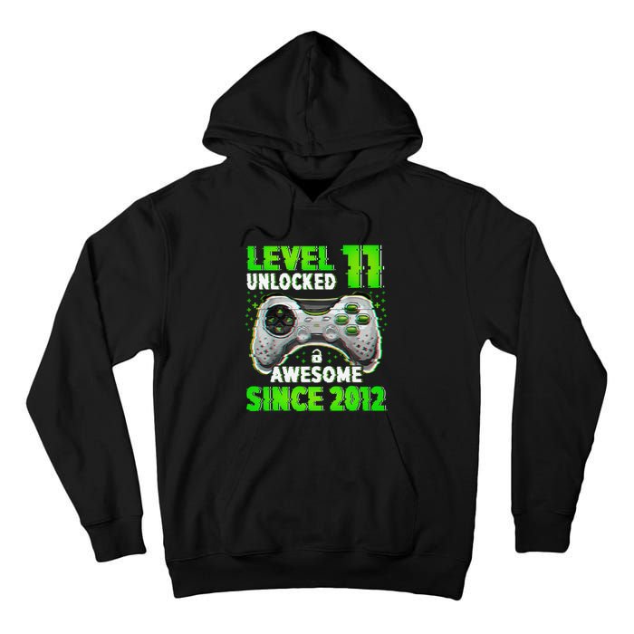 Level 11 Unlocked Video Game 11th Birthday Gamer Boys Tall Hoodie