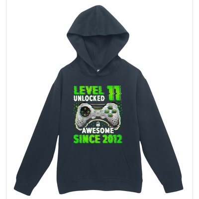 Level 11 Unlocked Video Game 11th Birthday Gamer Boys Urban Pullover Hoodie