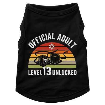 Level 13 Unlocked Adult 13th Jewish Bar Mitzvah Boy Doggie Tank