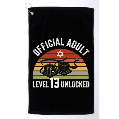 Level 13 Unlocked Adult 13th Jewish Bar Mitzvah Boy Golf Towel