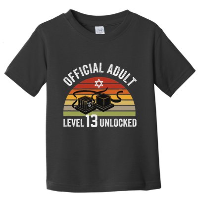 Level 13 Unlocked Adult 13th Jewish Bar Mitzvah Boy Toddler T-Shirt