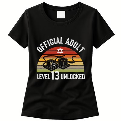 Level 13 Unlocked Adult 13th Jewish Bar Mitzvah Boy Womens T-Shirt