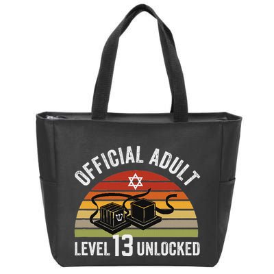 Level 13 Unlocked Adult 13th Jewish Bar Mitzvah Boy Zip Tote Bag