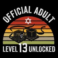 Level 13 Unlocked Adult 13th Jewish Bar Mitzvah Boy Zip Tote Bag