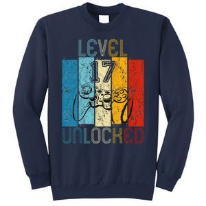 Level 17 Unlocked Funny Video Gamer 17th Birthday Gift Sweatshirt