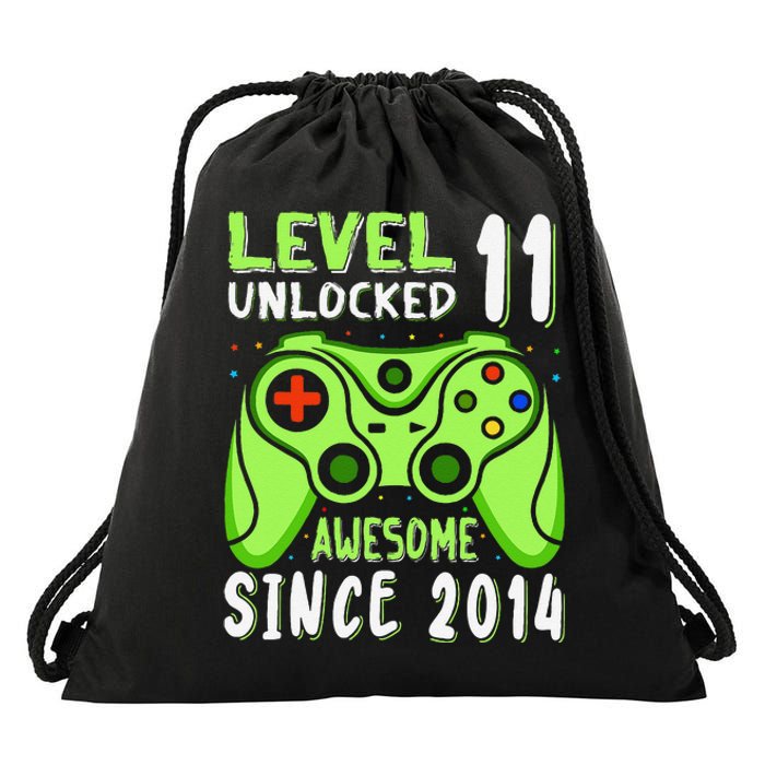 Level 11 Unlocked Awesome 2014 Video Game 11th Birthday Boy Drawstring Bag