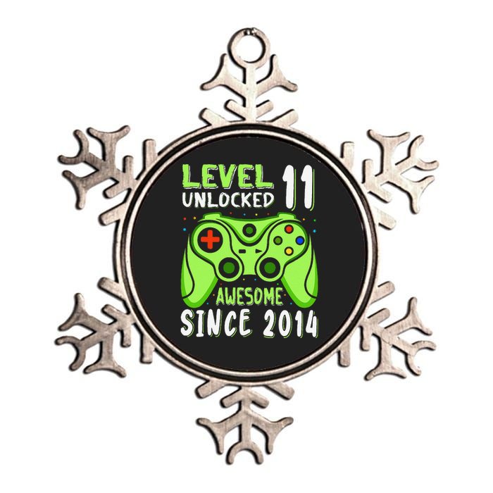 Level 11 Unlocked Awesome 2014 Video Game 11th Birthday Boy Metallic Star Ornament