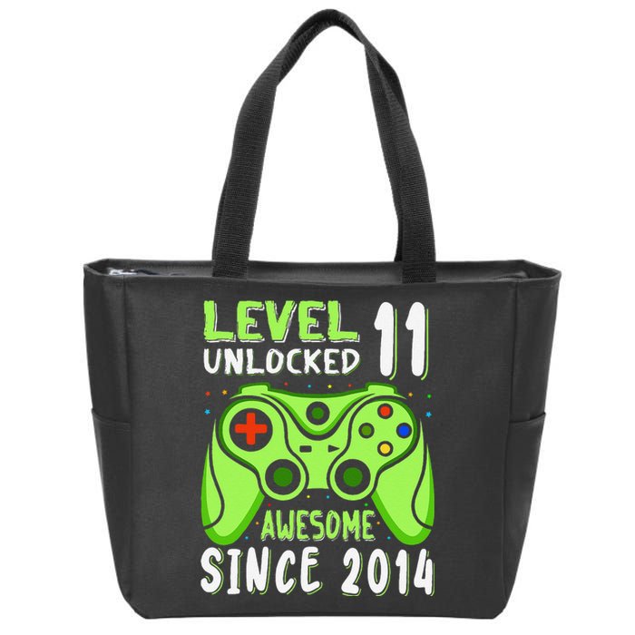 Level 11 Unlocked Awesome 2014 Video Game 11th Birthday Boy Zip Tote Bag