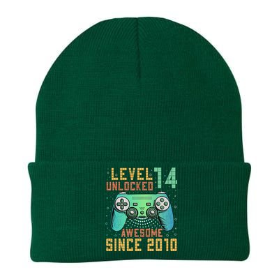 Level 14 Unlocked 14th Birthday 14 Year Old Gifts Knit Cap Winter Beanie