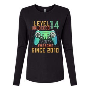 Level 14 Unlocked 14th Birthday 14 Year Old Gifts Womens Cotton Relaxed Long Sleeve T-Shirt