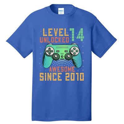 Level 14 Unlocked 14th Birthday 14 Year Old Gifts Tall T-Shirt