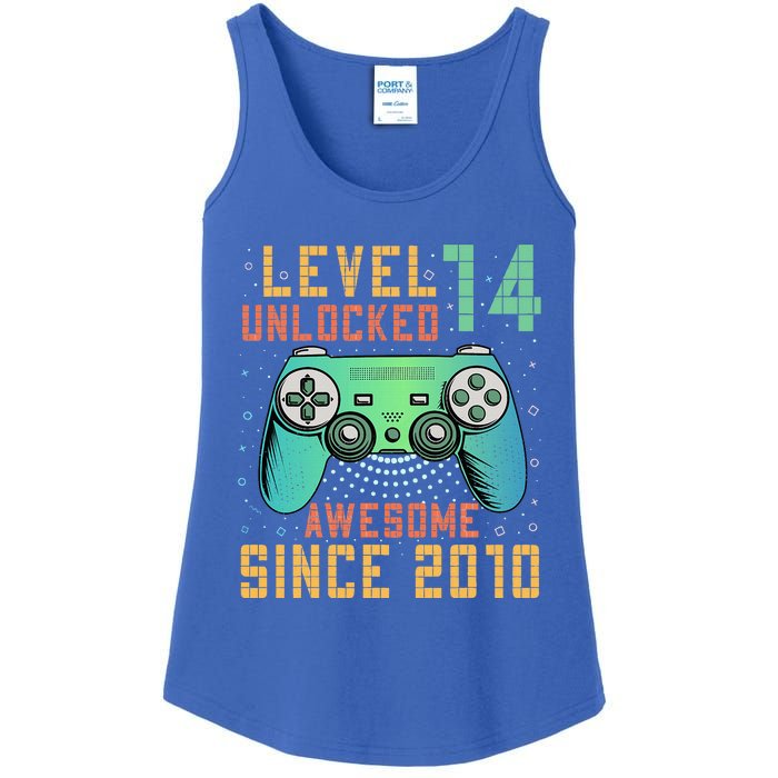 Level 14 Unlocked 14th Birthday 14 Year Old Gifts Ladies Essential Tank