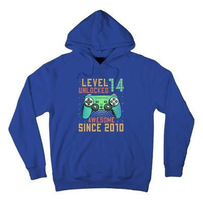 Level 14 Unlocked 14th Birthday 14 Year Old Gifts Tall Hoodie