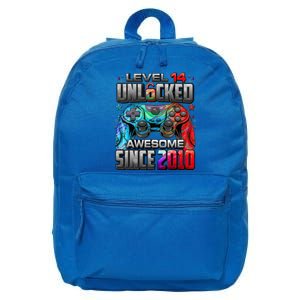 Level 14 Unlocked Awesome Since 2010 14th Birthday Gaming 16 in Basic Backpack