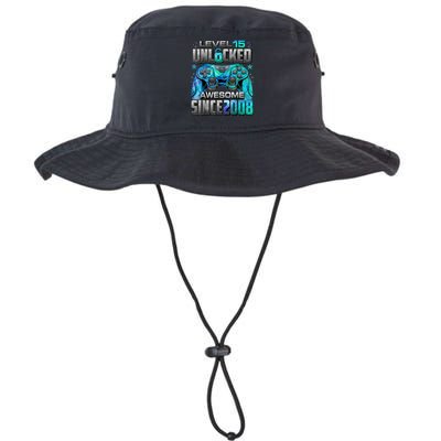 Level 15 Unlocked Awesome Since 2008 15th Birthday Gaming Legacy Cool Fit Booney Bucket Hat