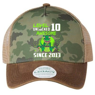 Level 10 Unlocked Awesome Since 2013 10th Birthday Gaming Legacy Tie Dye Trucker Hat