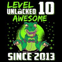 Level 10 Unlocked Awesome Since 2013 10th Birthday Gaming Sustainable Bucket Hat