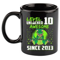 Level 10 Unlocked Awesome Since 2013 10th Birthday Gaming 11oz C Handle Ceramic Mug