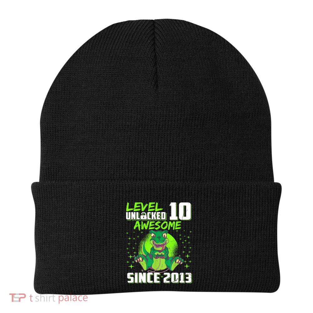 Level 10 Unlocked Awesome Since 2013 10th Birthday Gaming Beanie