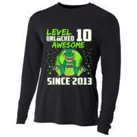 Level 10 Unlocked Awesome Since 2013 10th Birthday Gaming Cooling Performance Long Sleeve Crew