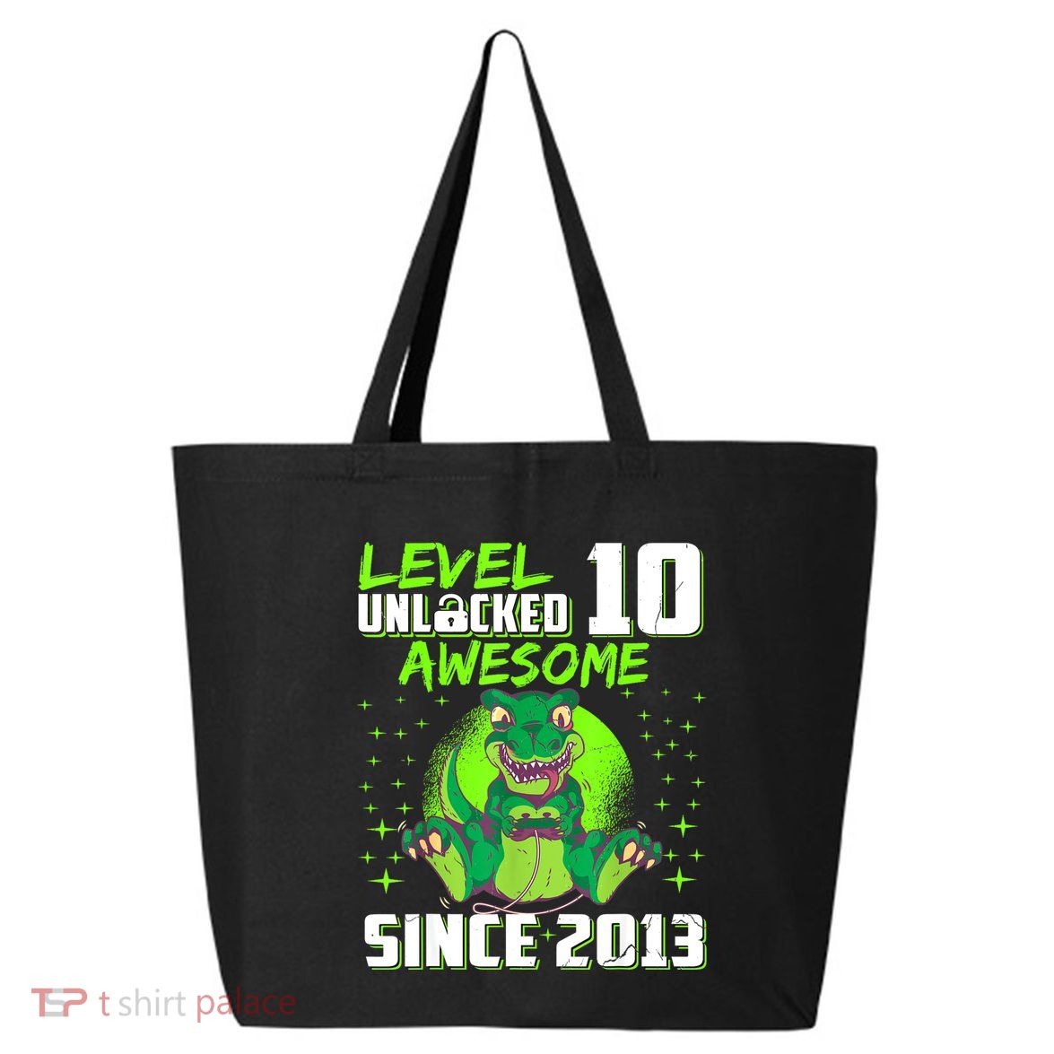 Level 10 Unlocked Awesome Since 2013 10th Birthday Gaming 25L Jumbo Tote