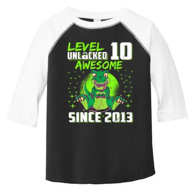 Level 10 Unlocked Awesome Since 2013 10th Birthday Gaming Toddler Fine Jersey T-Shirt