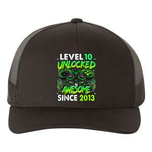 Level 10 Unlocked Awesome Since 2013 10th Birthday Gaming Yupoong Adult 5-Panel Trucker Hat