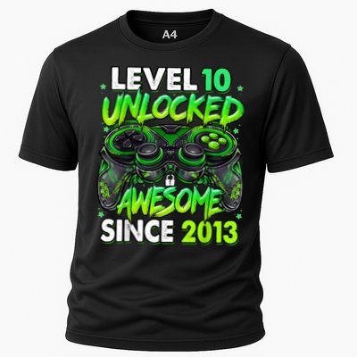 Level 10 Unlocked Awesome Since 2013 10th Birthday Gaming Performance Shirt
