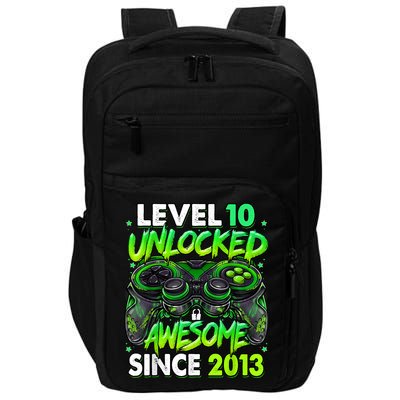 Level 10 Unlocked Awesome Since 2013 10th Birthday Gaming Impact Tech Backpack